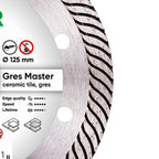 Διαμαντόδισκος Πορσελάνης Gres Master 125x1,4x10x22,23 Distar