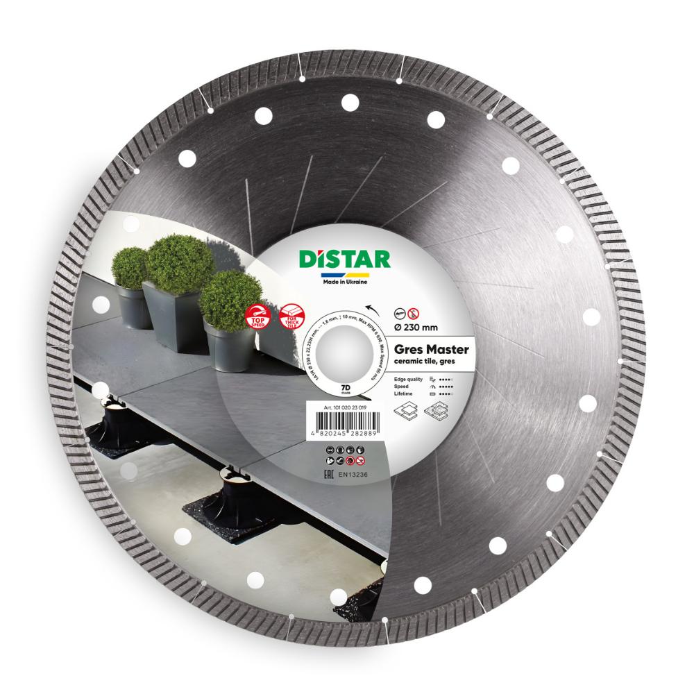 Διαμαντόδισκος Πορσελάνης Gres Master 230x1,6x10x22,23 Distar