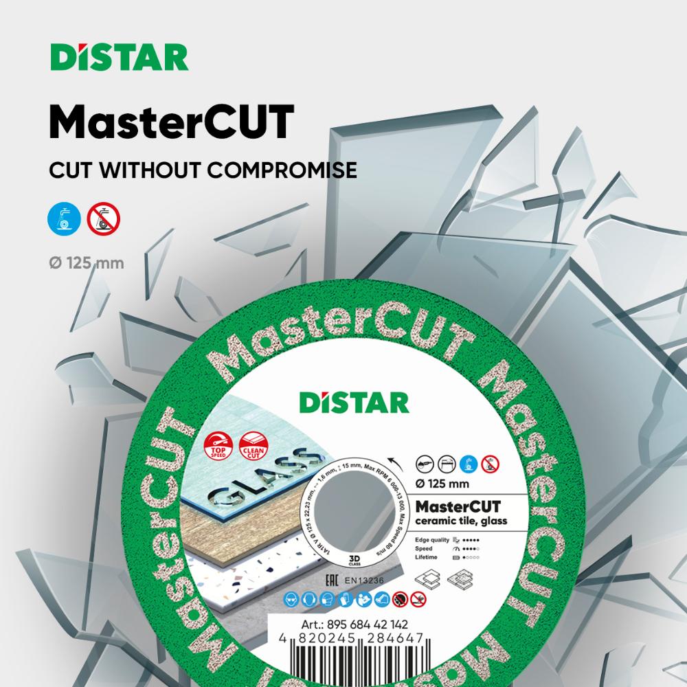 Διαμαντόδισκος Πορσελάνης MasterCut 125mm x 1.0x15x22.23 Distar