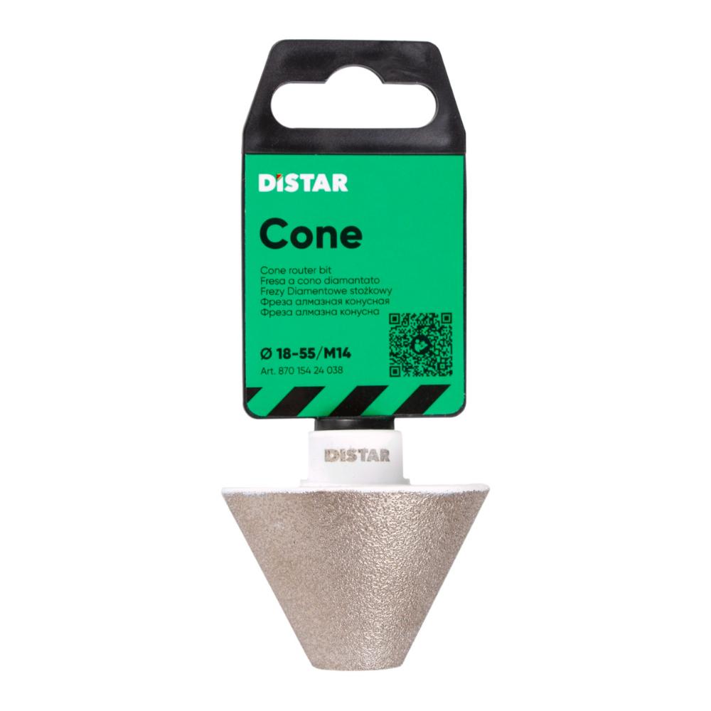 Φρέζα Διαμαντιού Γωνιακών Τροχών Κώνος Cone 55mm / 18mm M14 Distar