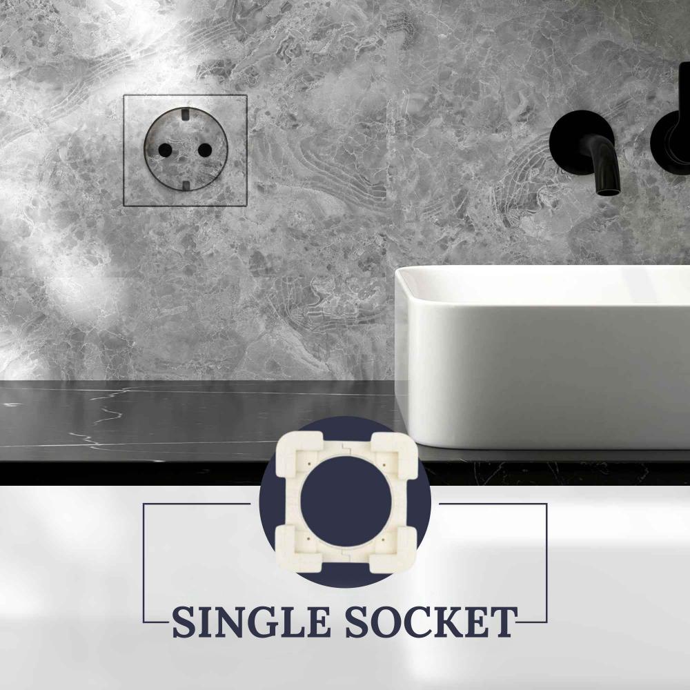Κρυφή Πρίζα Μαύρο Χρώμα Edplit Socket Mechanism