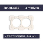Κρυφό Module Frame Edplit Για Πρίζα ή Διακόπτη Διπλό