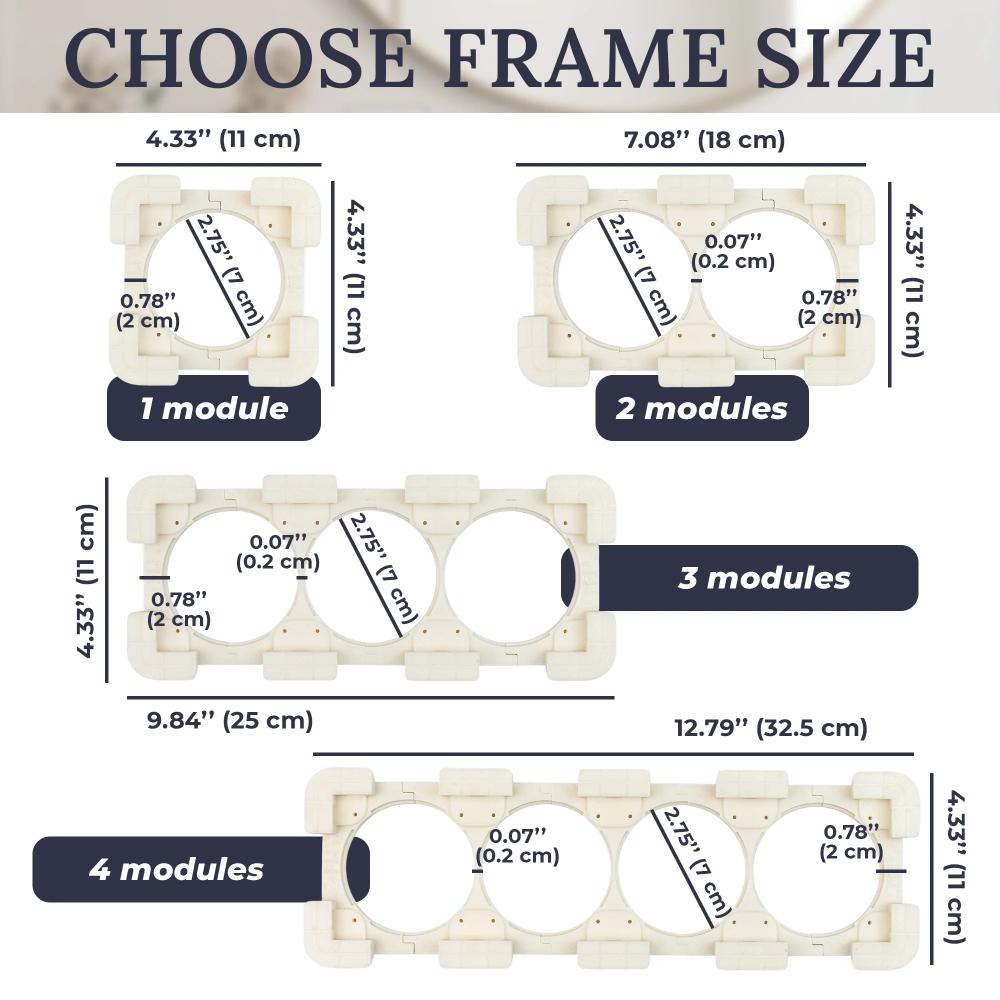 Κρυφό Module Frame Edplit Για Πρίζα ή Διακόπτη Μονό