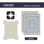 Κρυφό Μπουτόν Λεκάνης Edplit M3 – Hidden Flush Button για GROHE Λευκό (Χωρίς Αναλώσιμα)