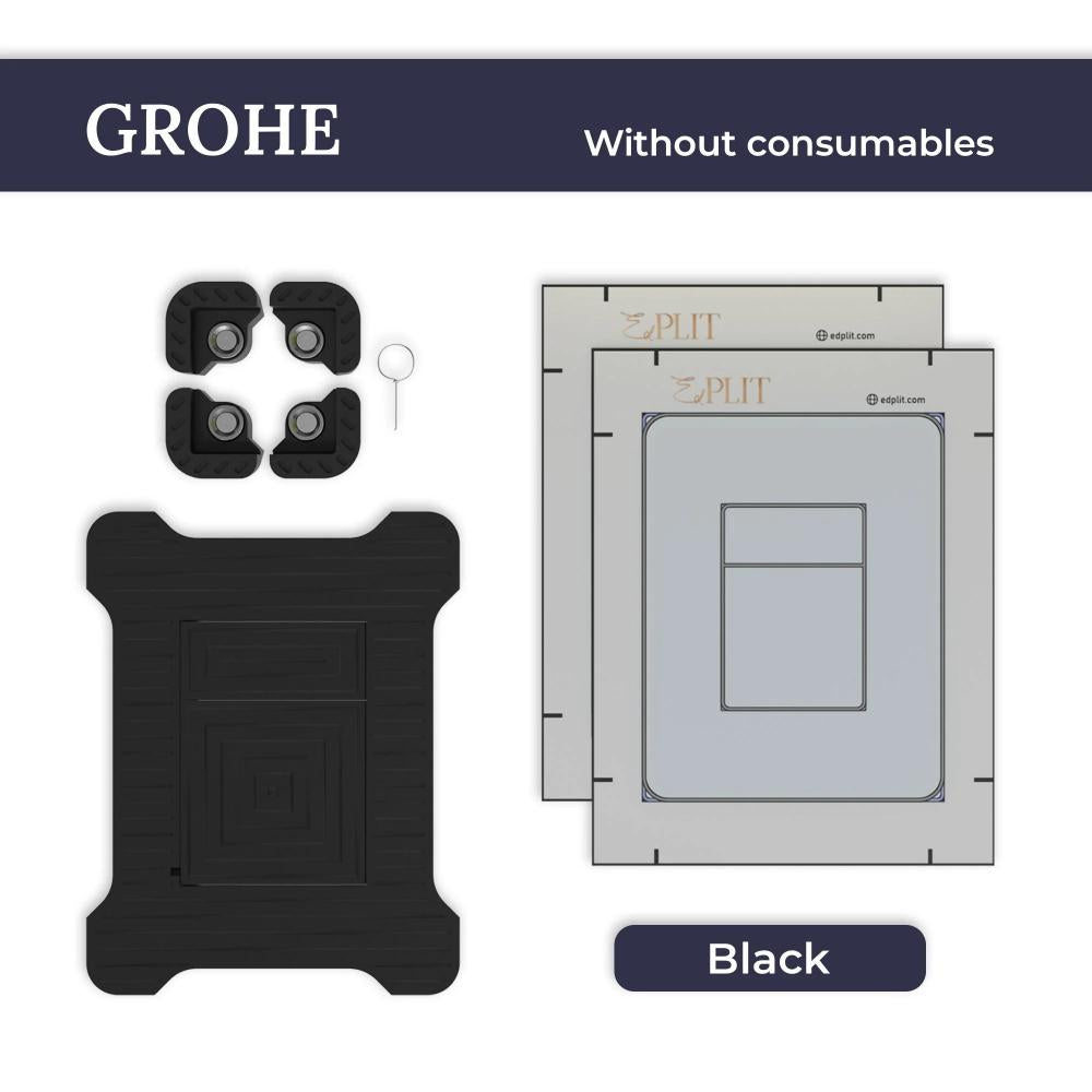 Κρυφό Μπουτόν Λεκάνης Edplit M3 – Hidden Flush Button για GROHE Μαύρο (Χωρίς Αναλώσιμα)