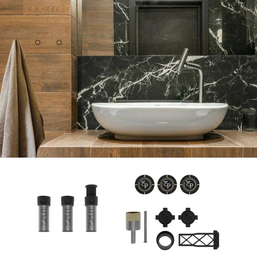 Κρυφό Σετ Άγκριστρο Πετσέτας Edplit – Hidden Towel Holder Set (3 Τεμάχια)